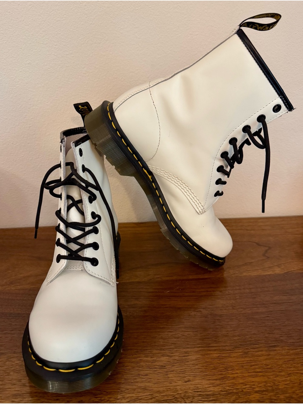White 1460 Lace-Up Combat Boots - Women